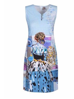 Simply Art By Dolcezza Dress Woman Large Danae Sleeveless Watercolor  21744”